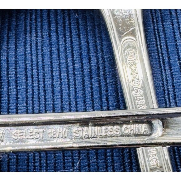 Reed and Barton Cortland Salad Glossy Stainless Flatware 7 inch Lot of 4 - Picture 6 of 7